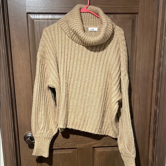 Vici Sweaters - Cozy Tan Turtleneck Sweater